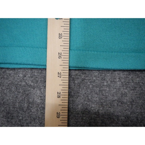 Maggie Barnes Cardigan Sweater Womens Plus 2X Blue Open Knit Layered 3/4 Sleeve - Picture 8 of 8